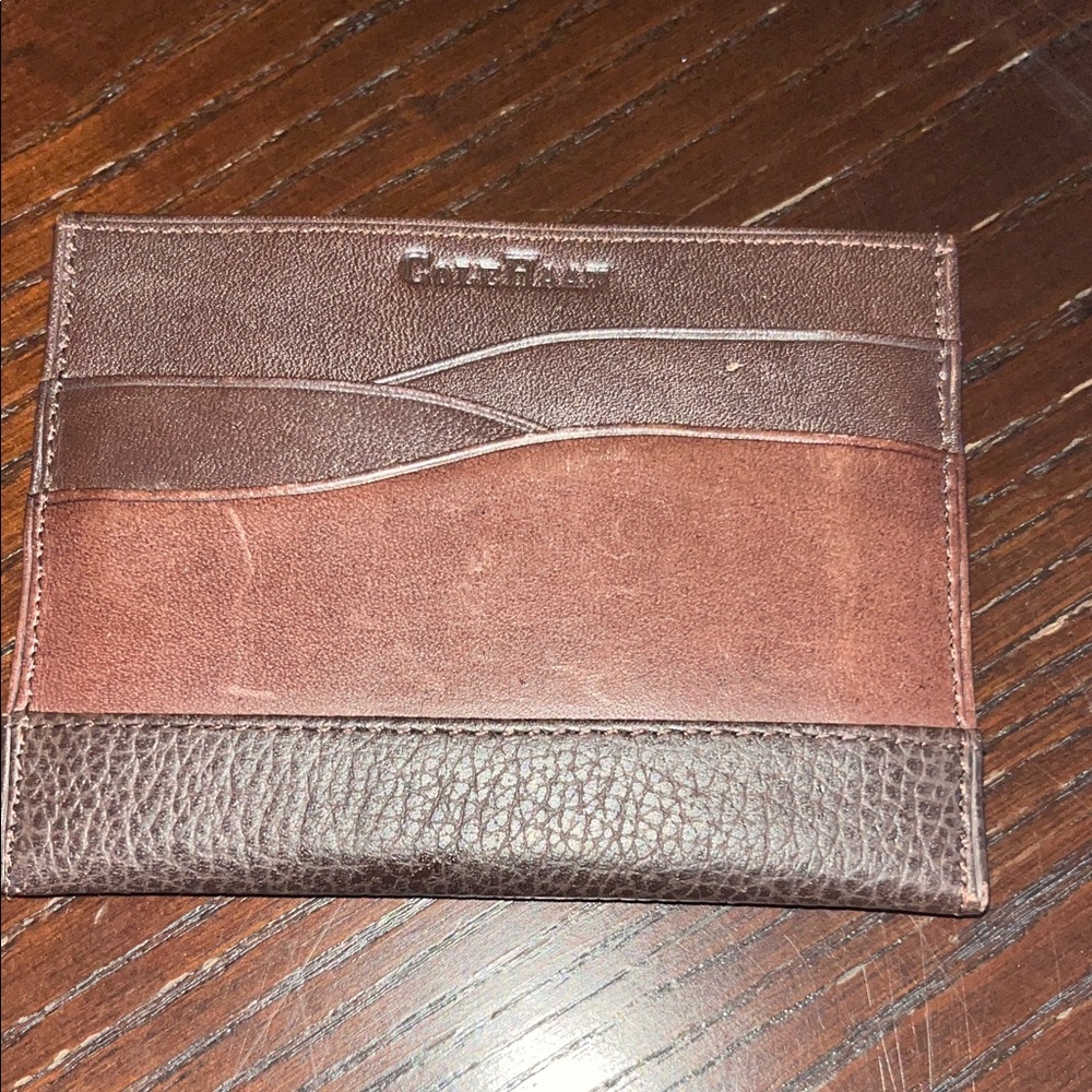 Cole Haan Two-Tone Leather Card Holder